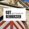 Gut Bennigsen logo design shown on top of a photo of the entrance gate to Gut Bennigsen in Bennigsen, Germany.