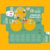 Top down view of the dieline layout for the HABA Creative Play 3in1 packaging design by Transatlantika.