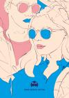 Herr Menig Optik illustration poster of two women wearing glasses in a sketchy style