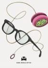 Herr menig optik illustration of glasses and a yoyo in negative space