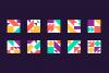 picpacker abstract geometric logo variations, stacked 2x5