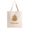 Tote bag design with symbol and wordmark logo for Pinecone Childcare in Portland, Oregon.