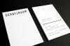 Front and back side of the business cards Transatlantika designed for Schaltraum Architects from Hamburg, Germany.
