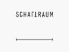Typographic wordmark logo design with a stylized measuring line below for Schaltraum Architects from Hamburg, Germany.