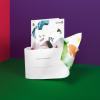 Symrise Perfurmers Compendium index book and label cover photographed in a studio environment with colorful walls of red, green and purple