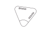 Triangular linework graphic illustrating brand design