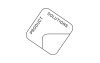 Rectangular linework graphic illustrating product solutions.